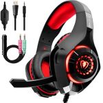 Supsoo G817 Micro-Casque Gaming USB Casque Gamer avec Micro pour Jeux PC Gaming LED Lumi/ère Casque Gaming