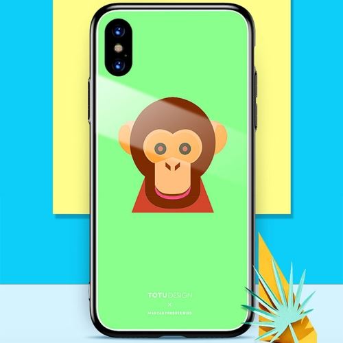Iphone X / Xs Coque Protection Plastique Singe Vert Als80457