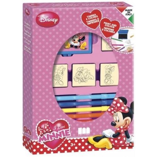 Multiprint ensemble de coloriage Minnie Mouse 12 pièces rose