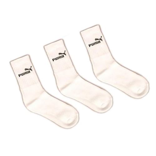 Chaussettes multisport Puma Logo blc cho7 tripack jr Blanc taille : 31 réf : 20534