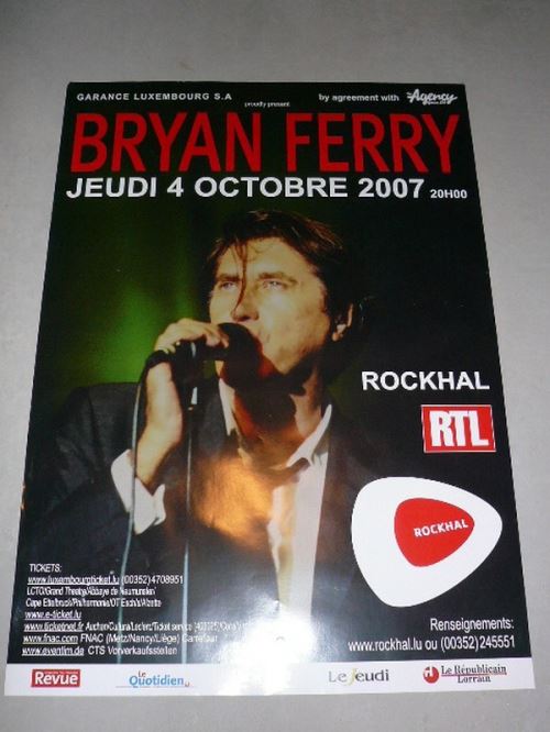 BRYAN FERRY - 70x100 cm - AFFICHE / POSTER