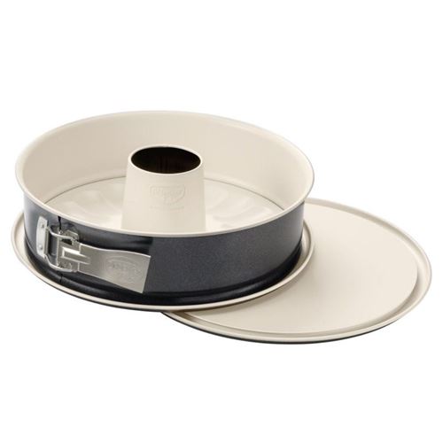 Dr. oetker 4853 moule à charnière avec trend de plat de cuisson et le tube sol, acier inoxydable, crème anthracite, ø 28 x 8 cm