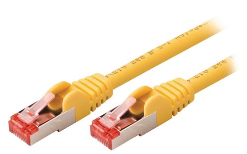 Valueline VLCP85221Y100 Câble réseau Cat6 S / ftp Rj45 (8/8) Mâle - Rj45 (8/8) Mâle 10,0 M Jaune