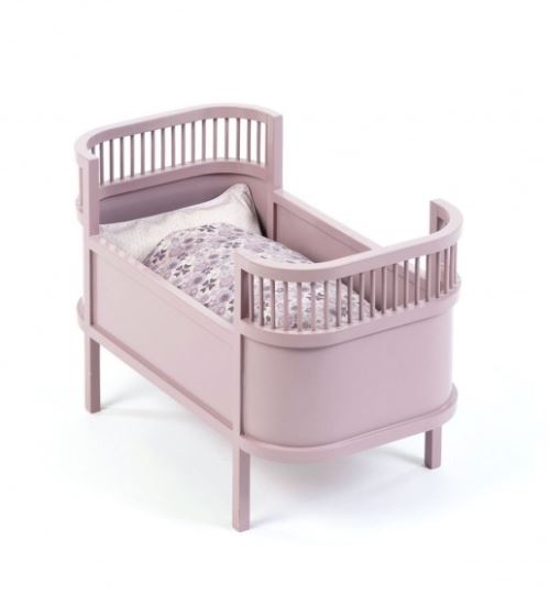 Smallstuff lit de poupée en bois Rosaline 52 cm rose