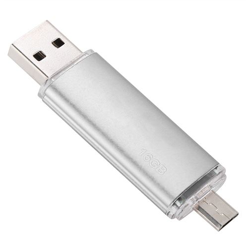 Clé USB à mémoire flash USB 2.0 haute vitesse avec lecteur USB 2.0 haute vitesse Silver (16G)