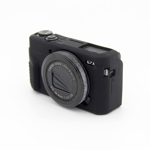 Tosuny Etui en Silicone Souple pour Appareil Photo Noir Couverture protectrice légère antidérapante pour Canon G7XII G7X Mark II 