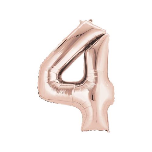 ballon chiffre 4 cuivre 88 cm