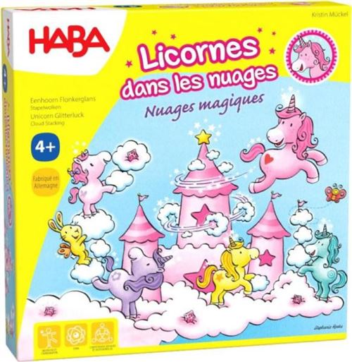 Haba Multicolore Jeu De Société Licornes Dans Les Nuages Nuages Magiques