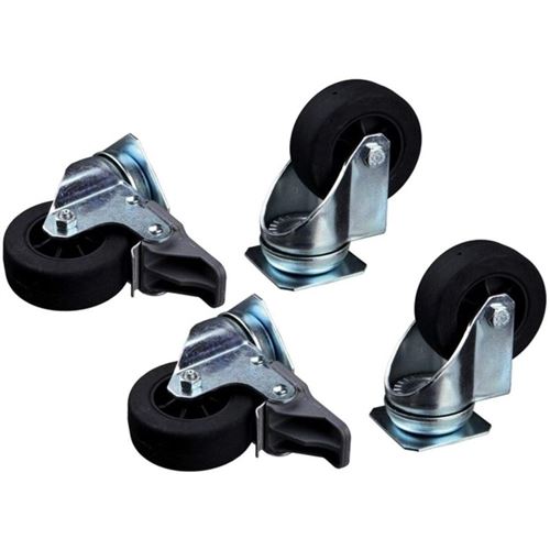 Ensemble de roulettes pour boîtes de transport 4 pcs argenté