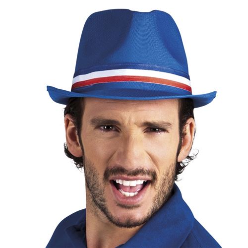 chapeau borsalino ruban bleu blanc rouge - Coloris : Jaune62030