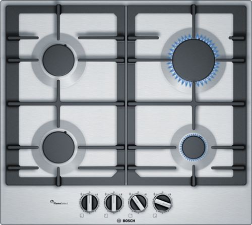 Bosch Serie 6 PCP6A5B90 gaskookplaat - 60 cm - roestvrij staal - roestvrij staal met roestvrij stalen profielen