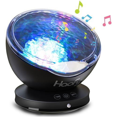 Veilleuse-projecteur Océan M-05 avec musique Touches Contrôle Noir