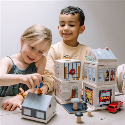 Jouet éducatif FABULABOX – Caserne des pompiers – Made in France