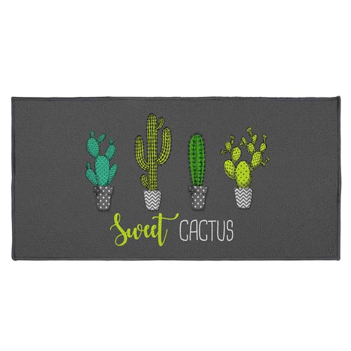 tapis deco rectangle 57 x 115 cm imprime sweet cactus