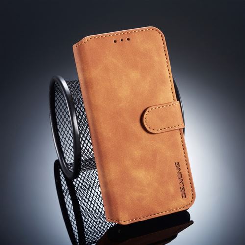 Etui en PU style rétro marron pour votre Samsung Galaxy A6 (2018)