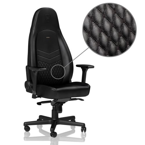 Chaise Gamer Noblechairs NBL-ICN-RL-BLA Siège Cuir Icon Noir Cuir 30 x 30 x 180 cm