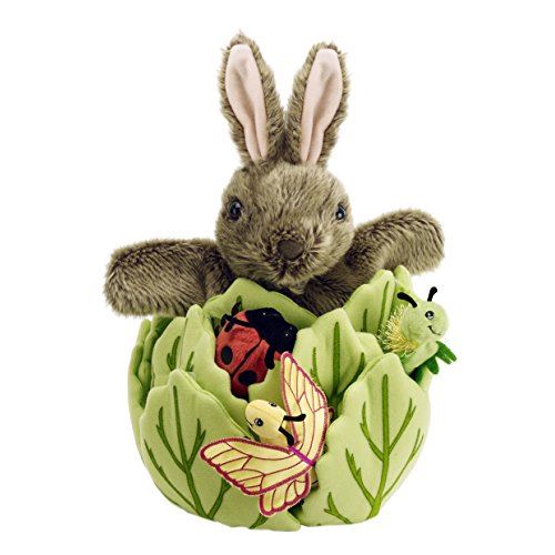 The Puppet Company Hide-Away Puppets Rabbit in a Lettuce (with 3 Mini Beasts)