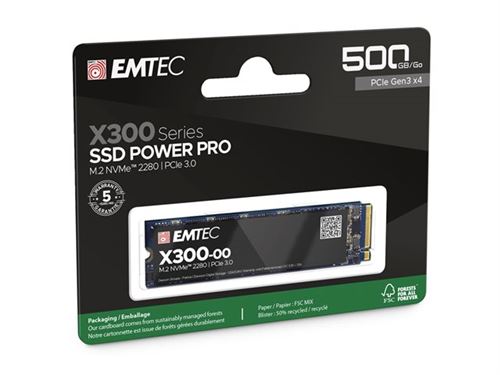 EMTEC  Power Pro X300 - SSD - 500 Go - PCIe 3.0 x4 (NVMe)