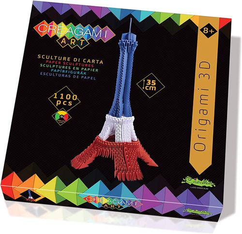 CreativaMente - Creagami Art-Tour Eiffel Tricolore-Jeu en boîte 743