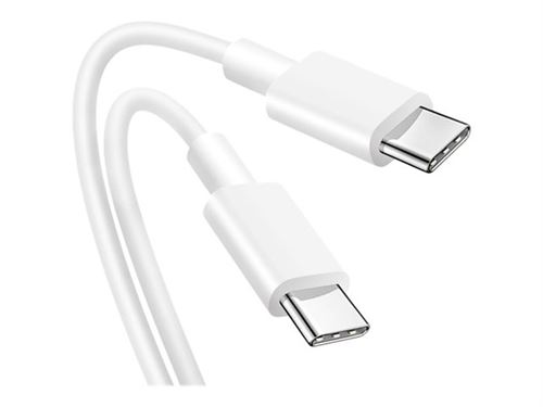 DLH - Câble USB - 24 pin USB-C (M) pour 24 pin USB-C (M) - USB 2.0 - 3.25 A - 1 m - blanc