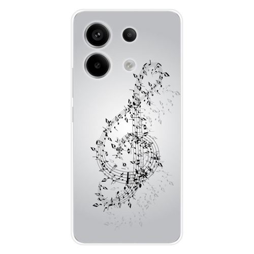 Coque en silicone imprimée compatible Xiaomi Redmi Note 13 Pro 5G Valse des notes