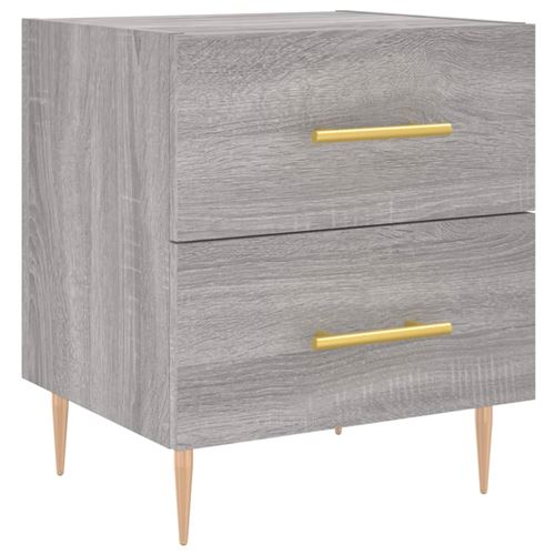 Table de chevet sonoma gris 40x35x47,5 cm bois d’ingénierie