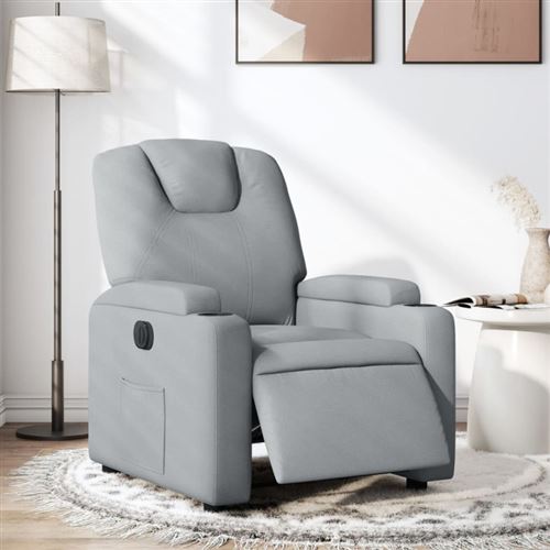 Non Communiqué Gris Fauteuil Inclinable Électrique Clair Tissu