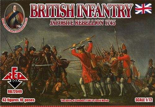 British Infantry 1745,jacobite Rebellion - 1:72e - Red Box