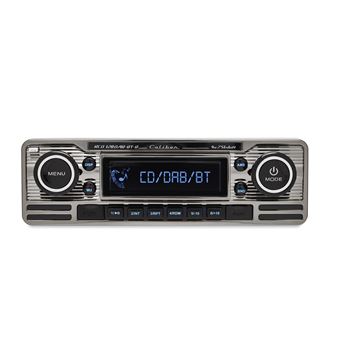 Autoradio Bluetooth, Lecteur CD, Radio DAB+ et FM - USB - 1 DIN - Design  Rétro Chromé Noir (RCD120DAB-BT-B) | Caliber