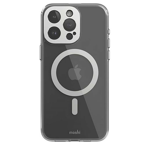 Moshi - Coque MagSafe pour iPhone 15 Pro Max - iGlaze - Noir / Argent - Image 4