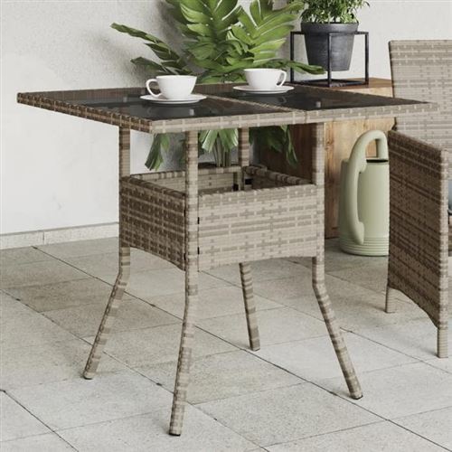 vidaXL - Table de jardin - Verre - Extérieur - Mobilier de patio - Image 3