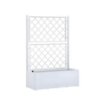 Jardinière Surélevé,Pot De Fleurs De Jardin Doublure 120x120x25 Cm Bois Massif Sapin CFW809185