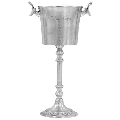 vidaXL Seau à champagne Aluminium solide 39x29x71 cm Argenté