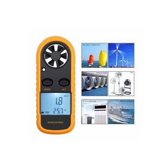 Anémomètre numérique portable pour mesurer la température et la vitesse, anémomètre pour le tir, la planche à voile, la pêche, la chasse, gris Anémomètre numérique portable pour mesurer la température et la vitesse, anémomètre pour le tir, la planche à voile, la pêche, la chasse, gris