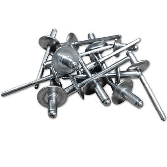 250 rivets alu tete 16mm extra large de 4.8 x 10 tige acier - Sacto ...