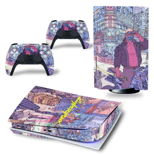 Autocollant Sticker pour Sony PS5 Édition numérique, Lyber punk-838