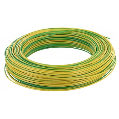 Sermes - Câble d'installation H07V-U - 1.5mm² - 10m - Jaune et Vert - Image 2