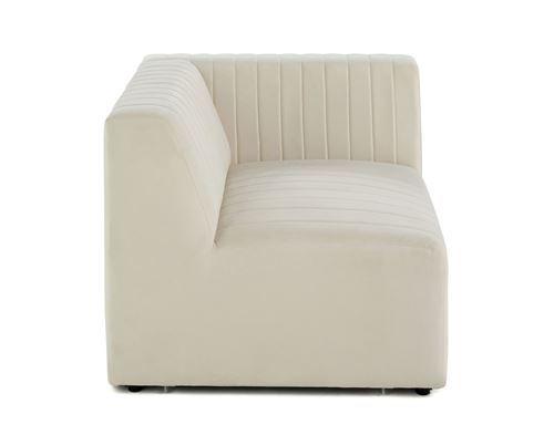 Non Communiqué Beige Nova - Module D'assise Droit - En Velours