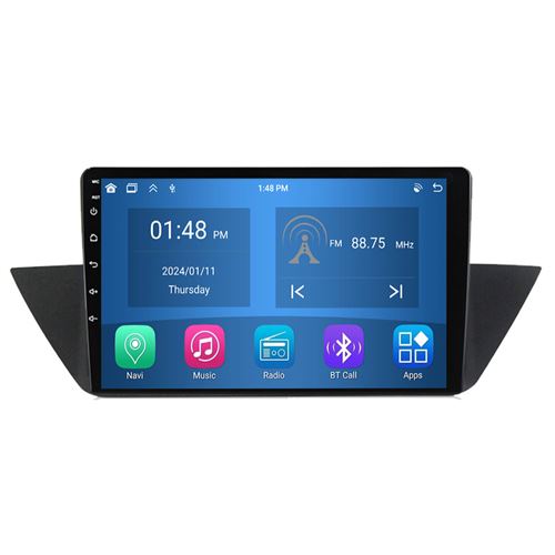 Autoradio RoverOne® Bluetooth CarPlay Android Auto Navigation 4Go RAM 64Go ROM pour BMW X1 E84 2009-2012