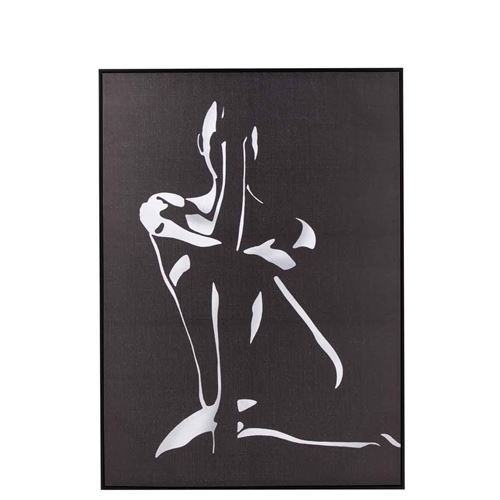 Non Communiqué Femme Blanc Tableau Déco "Femme" 82X122cm & Noir