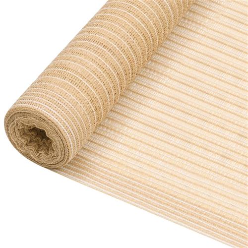 vidaXL Filet brise-vue Beige 1,5x10 m PEHD 195 g/m²
