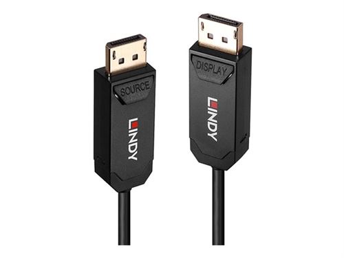 Lindy - Câble DisplayPort - DisplayPort (M) pour DisplayPort (M) - DisplayPort 2.0 - 15 m - support 4K144Hz (3840 x 2160), support 8K60Hz (7680 x 4320), UHBR10 - noir