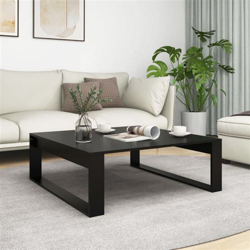 Table basse Noir 100x100x35 cm Bois d'ingénierie
