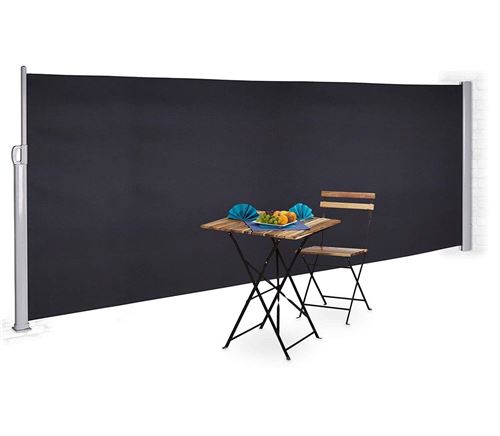 Bc-elec - ASA-200T Store latéral gris anthracite 3x2m rétractable pour terrasse, brise-vue jardin pare-vue...