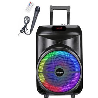 Enceinte trolley - INOVALLEY - KA122 - 700W - Bluetooth - Lumineuse - 1