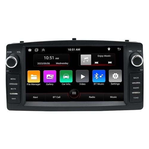 Autoradio Android 7 Pouces Bluetooth FM GPS WiFi USB 2+32G Haute Résolution YONIS