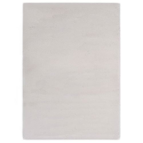 vidaXL Tapis 80x150 cm Fausse fourrure de lapin Gris