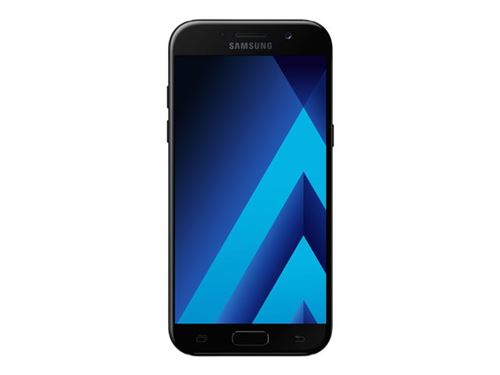 Samsung Galaxy A5 (2017) - 4G smartphone - RAM 3 Go / Mémoire interne 32 Go - microSD slot - écran OEL - 5.2"" - 1920 x 1080 pixels - rear camera 16 MP - front camera 16 MP - ciel noir État correct - N/A reconditionné disponible sur Fnac