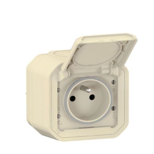 LEGRAND - Prise étanche Plexo avec volet - 16A 250V - Sable - Image 3