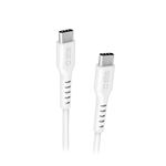 Câble de données et de charge 1,5 m blanc - Connecteurs USB-C pour Power Delivery 100W-SBS